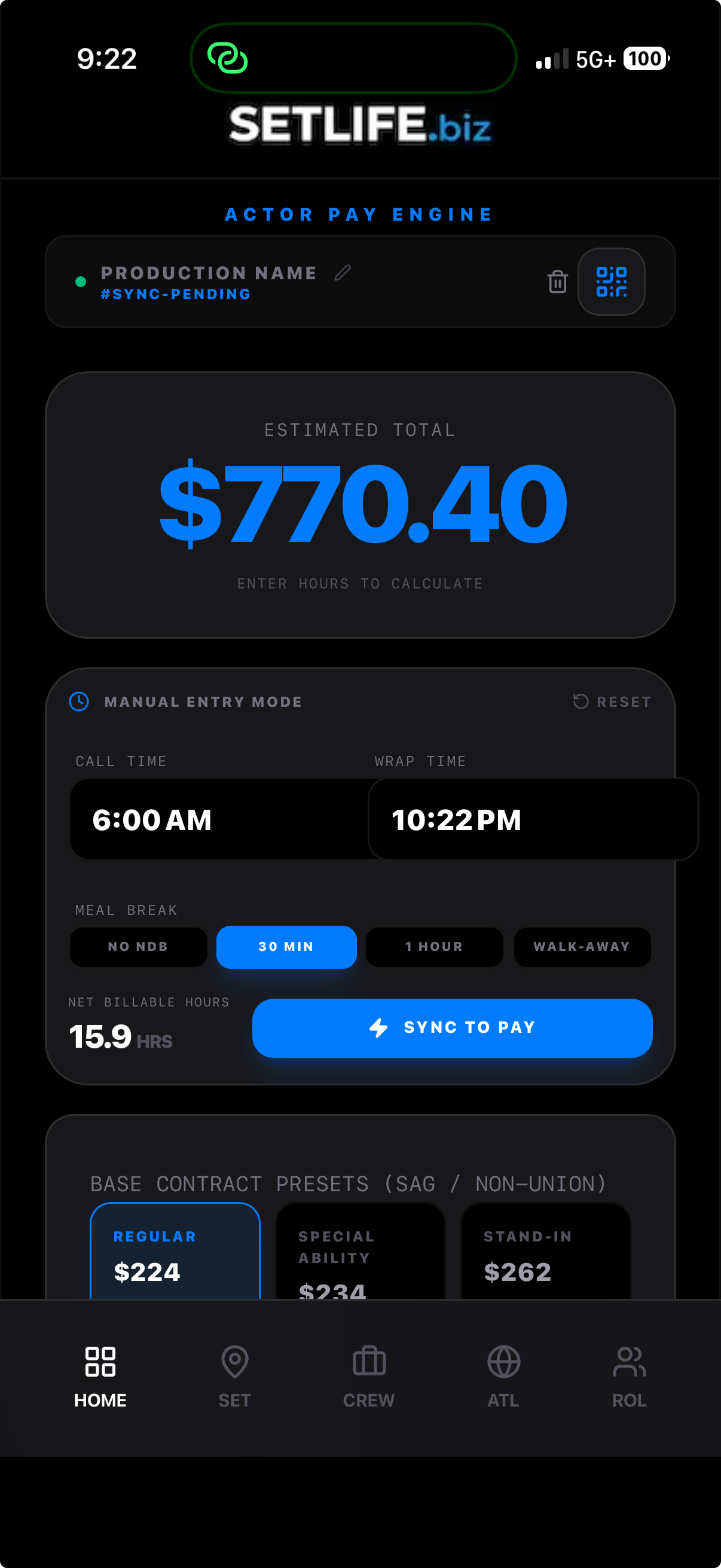 Home Screen