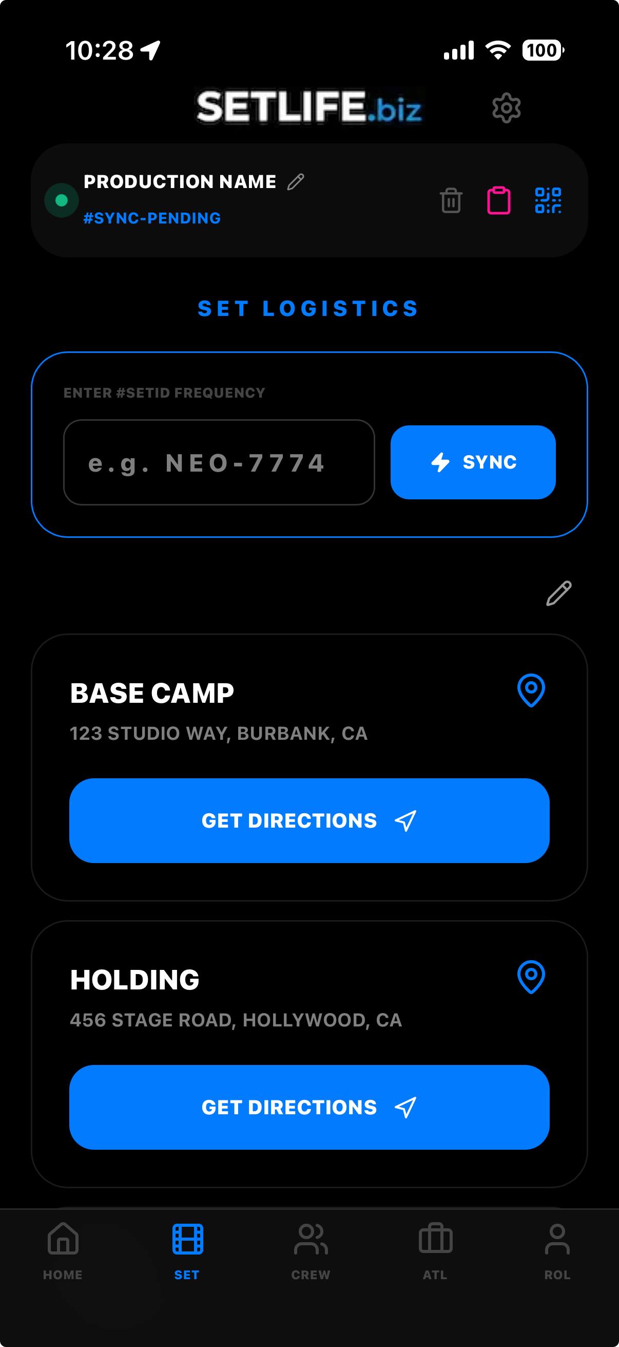 Set Screen